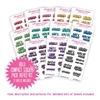 Compact Sticker Refill Kit - Monochromatic Mini Puffy Letters - Bold Rainbow