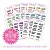 Compact Sticker Refill Kit - Monochromatic Mini Puffy Letters - Pastel Rainbow