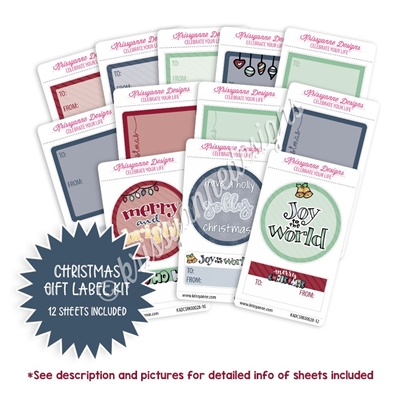 Compact Sticker Refill Kit - Christmas Gift Labels