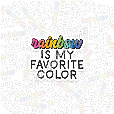 KAD Vinyl Decal - Rainbow Favorite Color