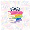 KAD Vinyl Decal - Rainbow Book Stack