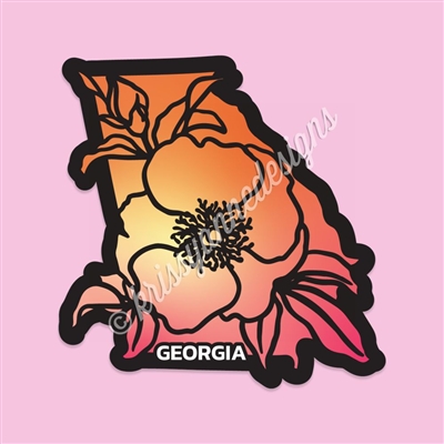 State Flower Vinyl Decal | Georgia