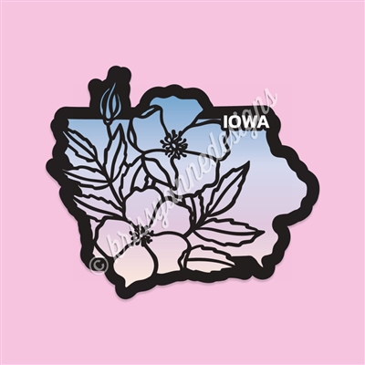 State Flower Vinyl Decal | Iowa