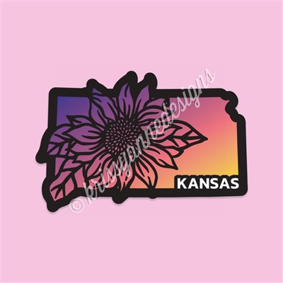 State Flower Vinyl Decal | Kansas