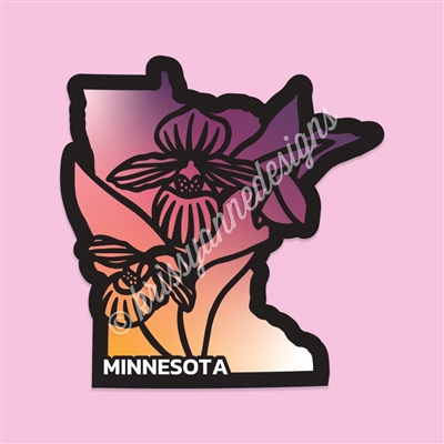 State Flower Vinyl Decal | Minnesota