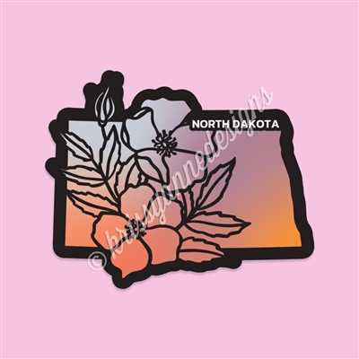 State Flower Vinyl Decal | North Dakota