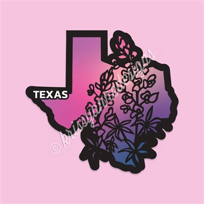 State Flower Vinyl Decal | Texas