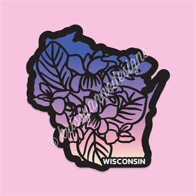 State Flower Vinyl Decal | Wisconsin