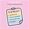 Vinyl Decal | To Do List