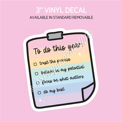 Vinyl Decal | To Do List