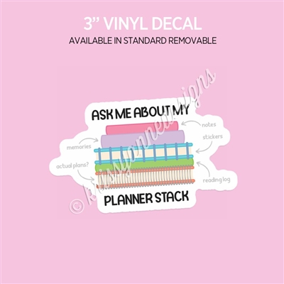 Vinyl Decal | Planner Stack