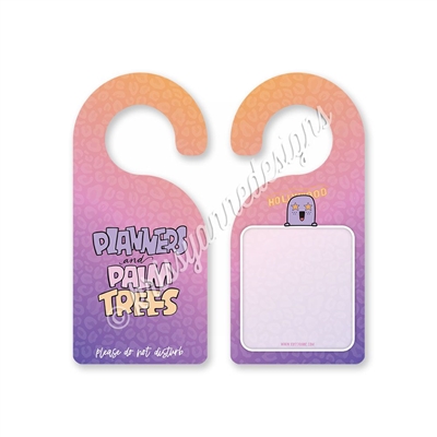 Two-Sided Door Hanger - Planners & Palm Trees