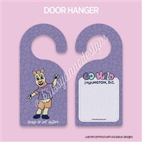 Two-Sided Door Hanger | GO Wild Llama Purple