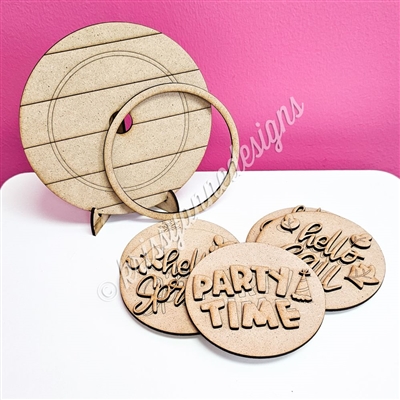 Wooden DIY Kit | Interchangeable Round Display