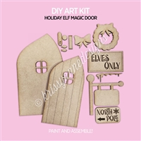Wooden DIY Kit | Holiday Elf Magical Door