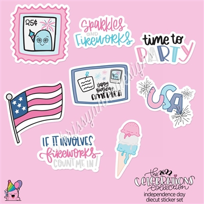 CC Diecut Sticker Set - 2022 Independence Day