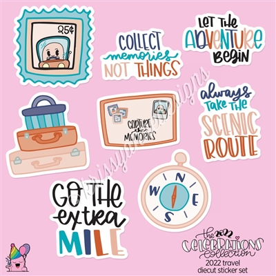 CC Diecut Sticker Set - 2022 Travel