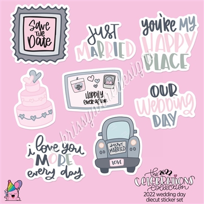 CC Diecut Sticker Set - 2022 Wedding Day