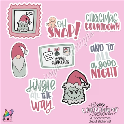 CC Diecut Sticker Set - 2022 Christmas