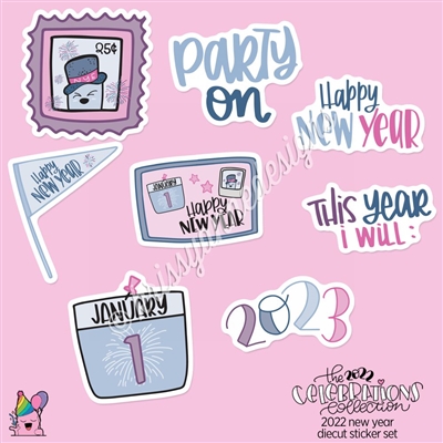 CC Diecut Sticker Set - 2022 New Year