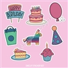 Diecut Sticker Set | Time to Party