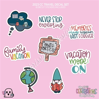 CC Diecut Sticker Set - 2023 Travel