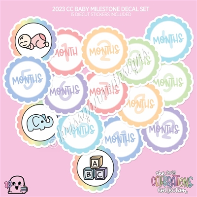 CC Diecut Sticker Set - 2023 Baby Milestones