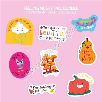 Transparent Diecut Sticker Set | Feeling Mushy