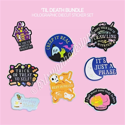 Holographic Diecut Sticker Set | 'Til Death