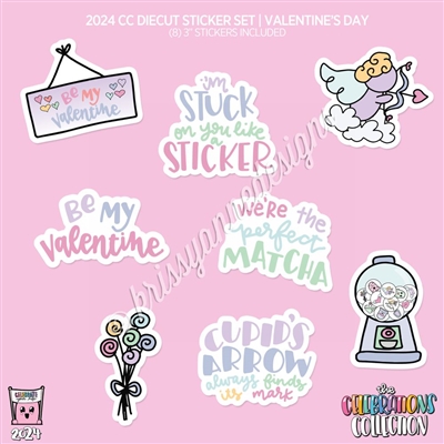 CC Diecut Sticker Set - 2024 Valentine's Day