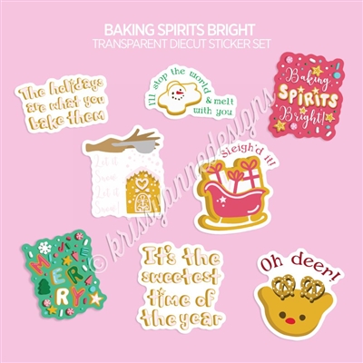 Transparent Diecut Sticker Set | Baking Spirits Bright