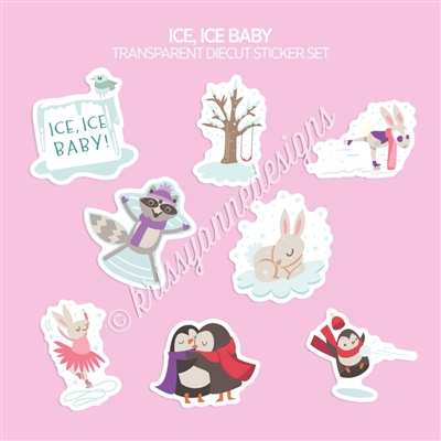 Transparent Diecut Sticker Set | Ice, Ice Baby Deco