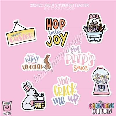 CC Diecut Sticker Set - 2024 Easter