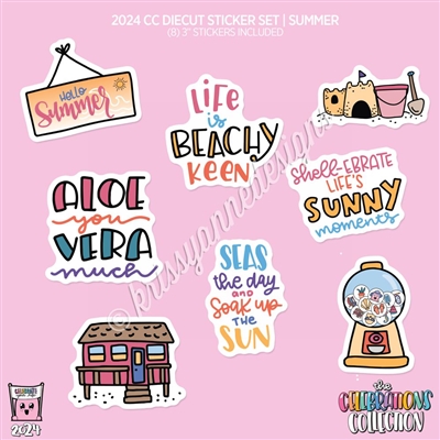 CC Diecut Sticker Set | 2024 Summer