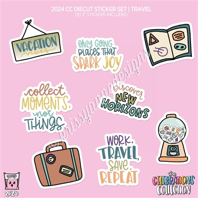 CC Diecut Sticker Set | 2024 Travel / Vacation