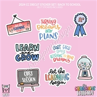 CC Diecut Sticker Set | 2024 Back to School