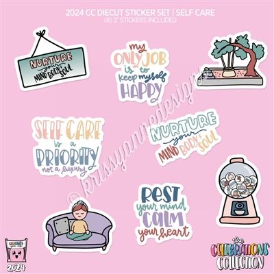 CC Diecut Sticker Set | 2024 Self Care