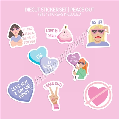 Diecut Sticker Set | Peace Out