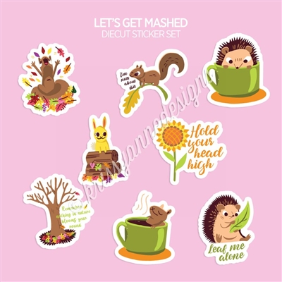 Diecut Sticker Set | Let's Get Mashed