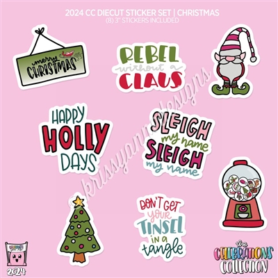 CC Diecut Sticker Set | 2024 Christmas