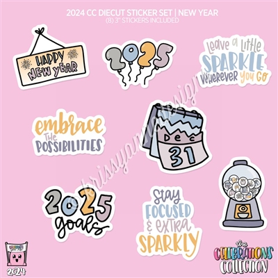 CC Diecut Sticker Set | 2024 New Year
