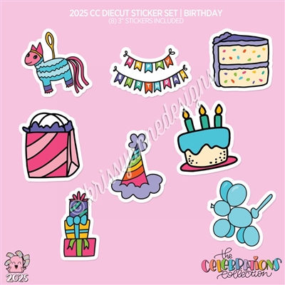 2025 CC | Diecut Sticker Set (Birthday Deco)