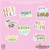 2025 CC | Diecut Sticker Set (St. Patrick's Day Quotes)