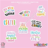 2025 CC | Diecut Sticker Set (Crafty Fun Quotes)