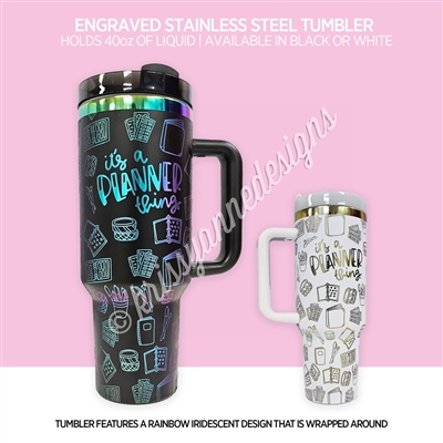 Engraved Tumbler | Rainbow SS Planner Thing