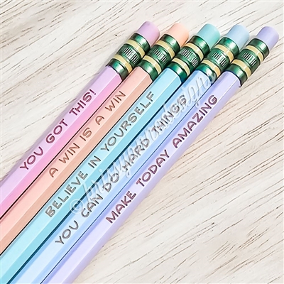 Engraved Pencil Set | Positive Affirmations