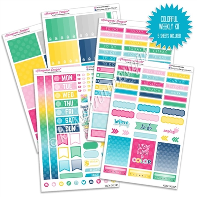 KAD Weekly Planner Kit - Colorful Polka Dots