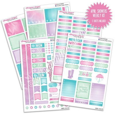 KAD Weekly Planner Kit - April Showers