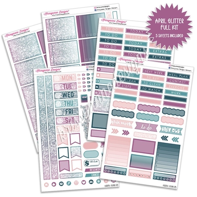 KAD Weekly Planner Kit - April Glitter