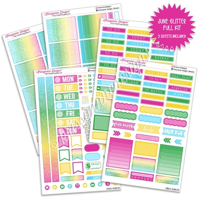 KAD Weekly Planner Kit - June Glitter